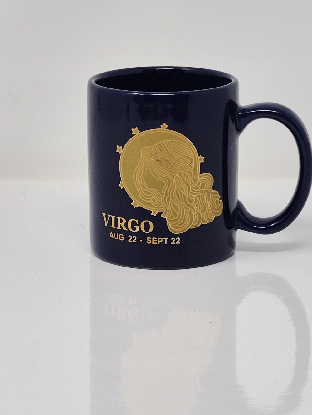 Virgo Zodiac Sign Blue Mug